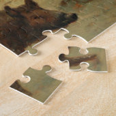 Wilde Boars im Schnee (von Rosa Bonheur) Puzzle (Seite)