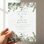 Wilde botanische Hochzeitseinladung Einladung