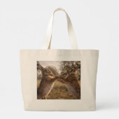 Wilde Boxhasen Leinwand Jumbo Stoffbeutel (Rückseite)