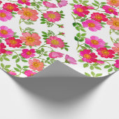 Wilde Briar-Rosen-Blumenverpackungs-Papier Geschenkpapier (Ecke)
