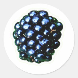 Wilde Brombeeraufkleber, reifende Brombeere, e Runder Aufkleber