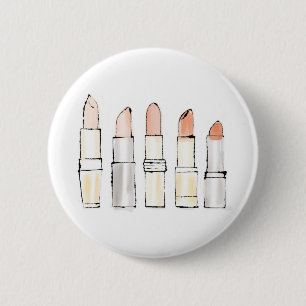 Wilde bunte moderne Lippenstift-Skizze Apples   Button
