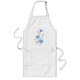 Wilde Chicorée Blume Botanische Wasserfarbenwelt Lange Schürze