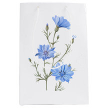 Wilde Chicorée Blume Botanische Wasserfarbenwelt