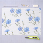 Wilde Chicorée Blume Botanische Wasserfarbenwelt Seidenpapier (Handwerk)