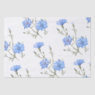 Wilde Chicorée Blume Botanische Wasserfarbenwelt Seidenpapier