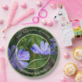 Wilde Chicorer Blume Personalisiertes Party Pappteller (Party)