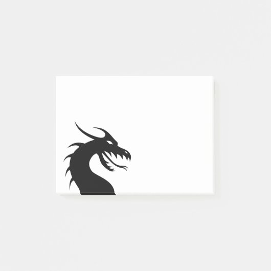 Wilde chinesische Drachensilhouette Post-it Klebezettel (Vorderseite)