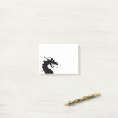 Wilde chinesische Drachensilhouette Post-it Klebezettel (Auf Schreibtisch)