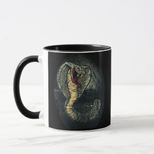 Wilde Cobra-Schlange Dunkle Dschungel-Tattoo-Kunst Tasse