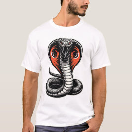 Wilde Cobra-Schlangen-Illustration Fette Power-Des T-Shirt