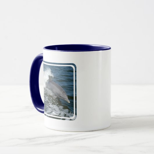 Wilde Delphin-Kaffee-Tasse Tasse (Vorderseite Links)