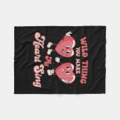 Wilde Dinge, die mich zu Herz-singen Lustigen Sprü Fleecedecke (Vorderseite (Horizontal))