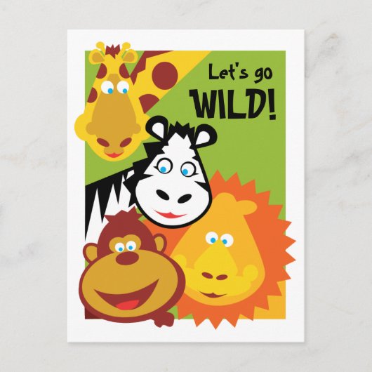 Wilde Dinge - Karte - Einladung zum Geburtstag (Vorderseite)