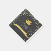 Wilde Dinge Papier Napkin Gold Crown Erster Geburt Serviette (Ecke)