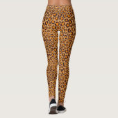 Wilde Dinge Realistische Handgezeichnete Leopard P Leggings (Rückseite)
