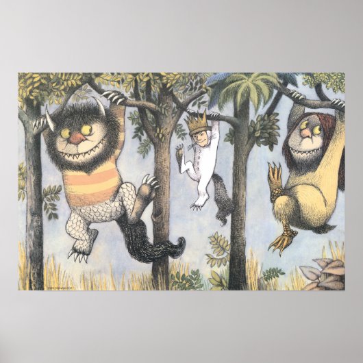 Wilde Dinge und Max schwingen von Bäumen Poster (Vorne)