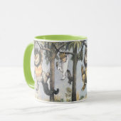Wilde Dinge und Max schwingen von Bäumen Tasse (Vorderseite Links)
