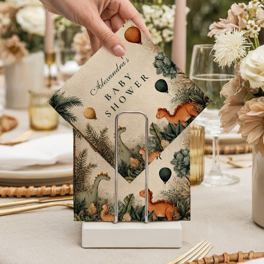 Wilde Dino-Wald-Baby-Party Serviette