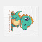 Wilde Dinosaurier Fleecedecke (Vorderseite (Horizontal))