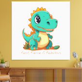 Wilde Dinosaurier Leinwanddruck (Insitu (Wohnzimmer))