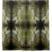 Wilde Dogwood-Blume blüht Abstraktes Muster Duschvorhang (Vorderseite)