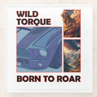 Wilde Drehkreuze - Geboren zu Roar Glasuntersetzer