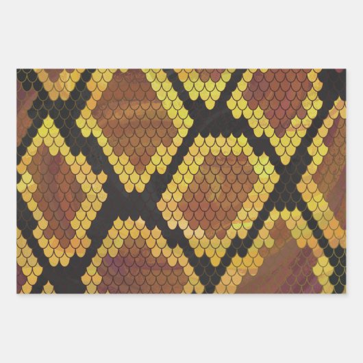 Wilde Druckmuster Geschenkpapier Set (Vorderseite 3)