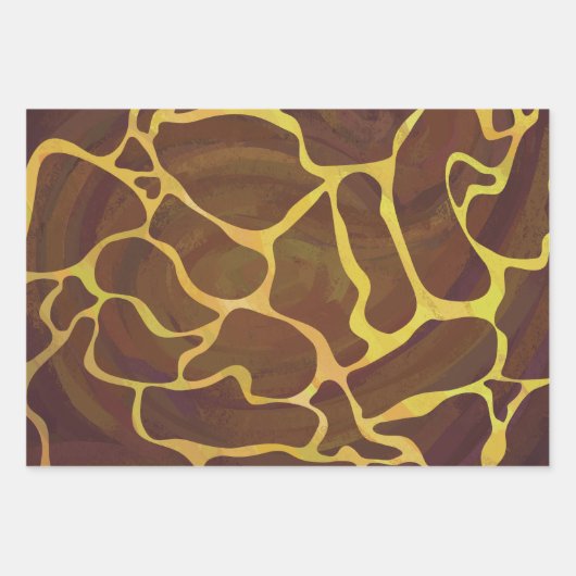 Wilde Druckmuster Geschenkpapier Set (Vorderseite)