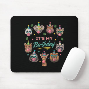 Wilde Dschungel-Tier-Geburtstagsfeier-Design  Mousepad