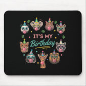 Wilde Dschungel-Tier-Geburtstagsfeier-Design Mousepad (Vorne)