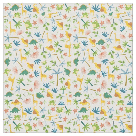 Wilde Dschungelgiraffen-Safari-Kinder Stoff (Nahaufnahme)