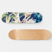 Wilde Dschungelmalerei, dunkle, botanische Natur Skateboard (Horizontal)