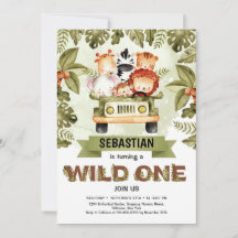 Wilde Dschungelsafaritiere, die LKW fahren