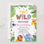 Wilde Dschungeltiere Einladung (Vorderseite)
