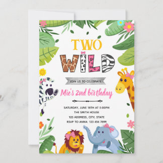Wilde Dschungeltiere Einladung