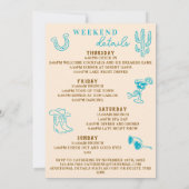 Wilde Ehefrau 4 Tage Junggeselinnen-Abschied Einladung (Rückseite)