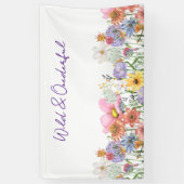 Wilde & Ein-derbare Wildblumen-Geburtstag Banner (Vertikal)