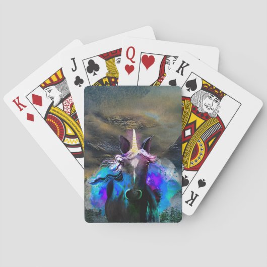 Wilde Einhorn Spielkarten (Rückseite)