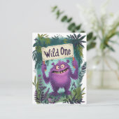 Wilde Einladung zum Geburtstag (Stehend Vorderseite)