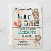 Wilde Einladung zum Geburtstag - Stammtiere (Vorderseite)