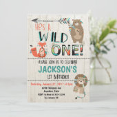 Wilde Einladung zum Geburtstag - Stammtiere (Stehend Vorderseite)