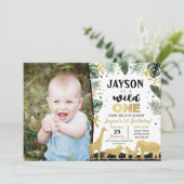 Wilde Einladungen einer Geburtstagspartei (Stehend Vorderseite)