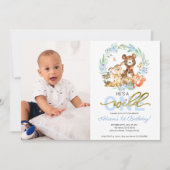 Wilde Einladungen zu einem Geburtstag mit Foto (Vorderseite)