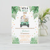 Wilde Einladungen zu Safari-Tieren am einen Geburt (Stehend Vorderseite)