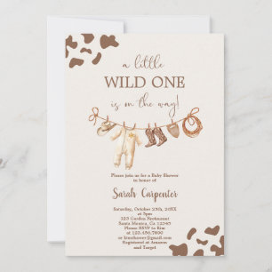 Wilde Eins Baby Shower Junge Einladung