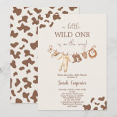 Wilde Eins Baby Shower Junge Einladung (Vorne/Hinten)