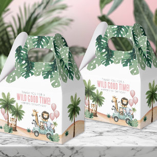 Wilde Eins Junglesafari 1. Geburtstagsfeier Geschenkschachtel