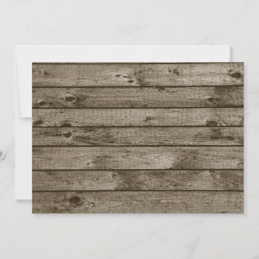 Wilde Einwaldstätte Hirschholz Pine Erster Geburts Einladung (Rückseite)