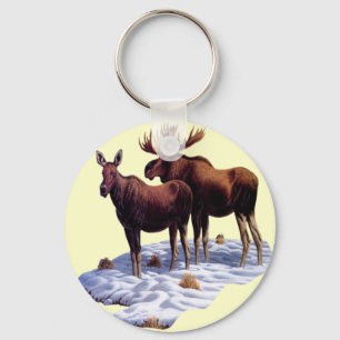 Wilde Elch-Schlüsselkette Schlüsselanhänger